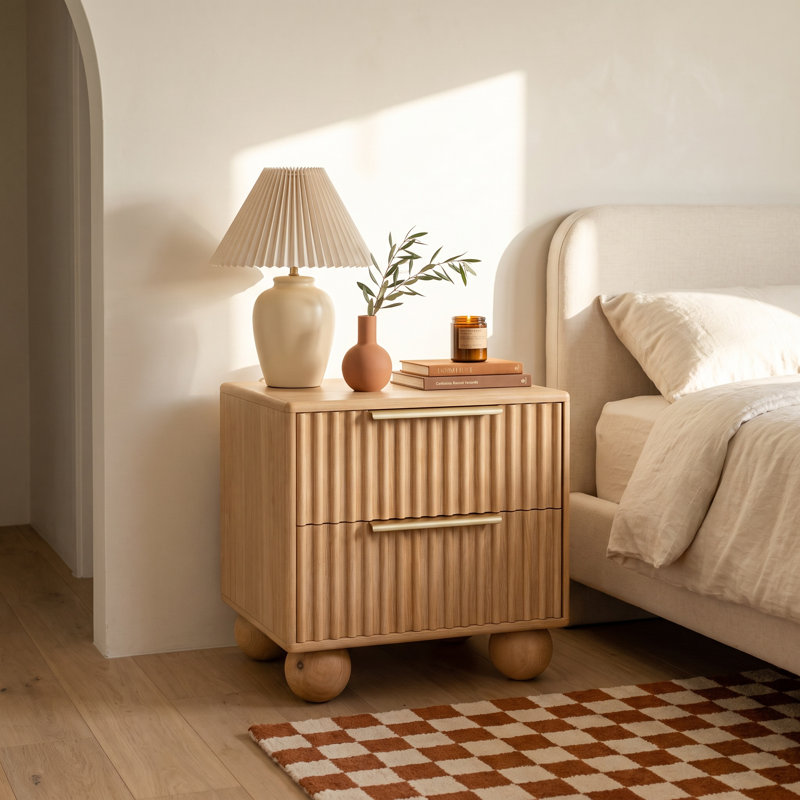 Camila Solid Wood 24.7" Nightstand