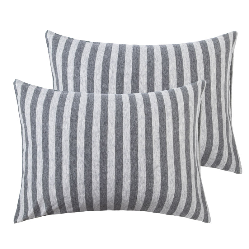 Taie d'oreiller pour tout-petit - Taille de lit de bébé en coton jersey, gris