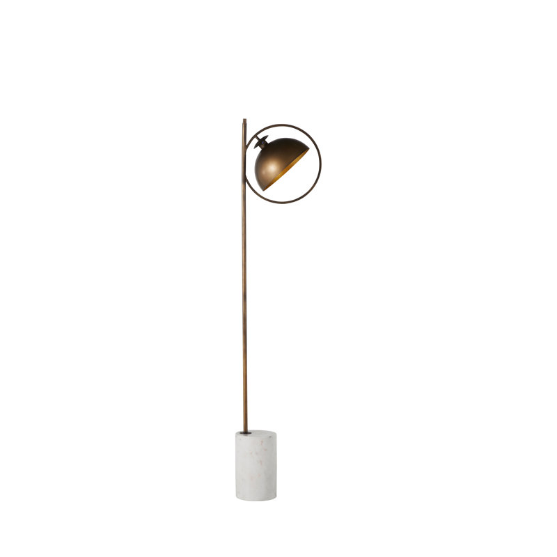 Olsen 76'' Rubbed Brass/Antique Vintage Gold Traditional Floor Lamp