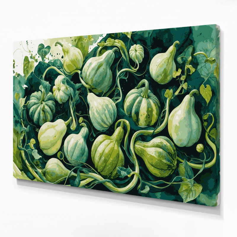 Art mural sur toile vert, H 11 po x l 14 po