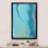 Art de marbre liquide bleu et jaune - reproduction de cadre photo sur toile