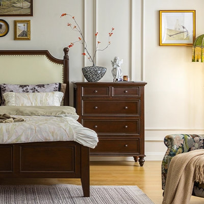 Armoire d'appoint en bois manufacturé noyer foncé