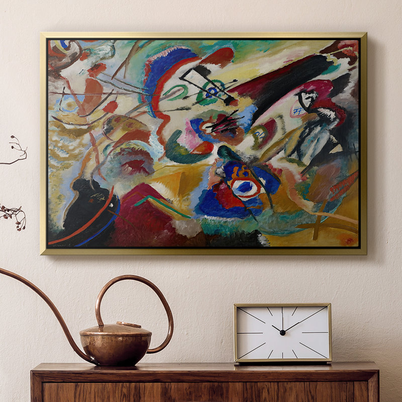«Fragment 2 for Composition VII», 1913 - Toile tendue avec châssis Wassily Kandinsky, 16 x 24, Doré