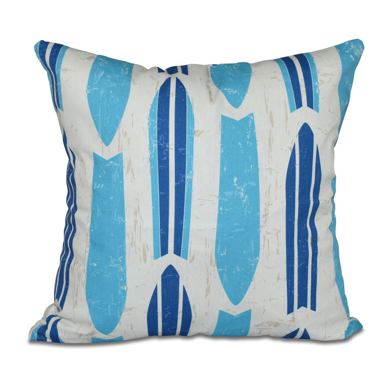 Dean Outdoor Square Pillow Cover & Insert, Turquoise