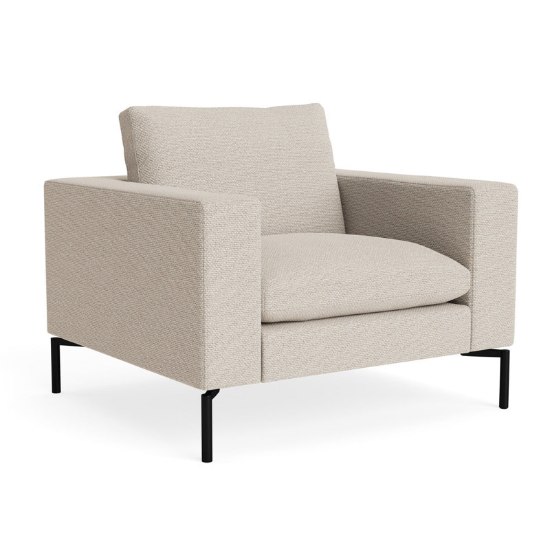 MTO - The New Standard Lounge Chair with Black Legs, Sanford Linen