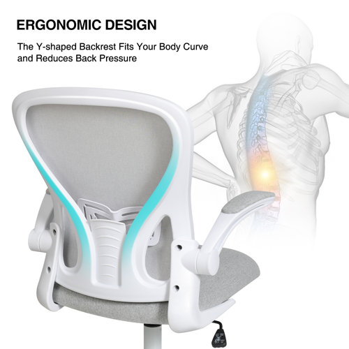 Inbox Zero Ergonomic Linen Task Chair & Reviews | Wayfair