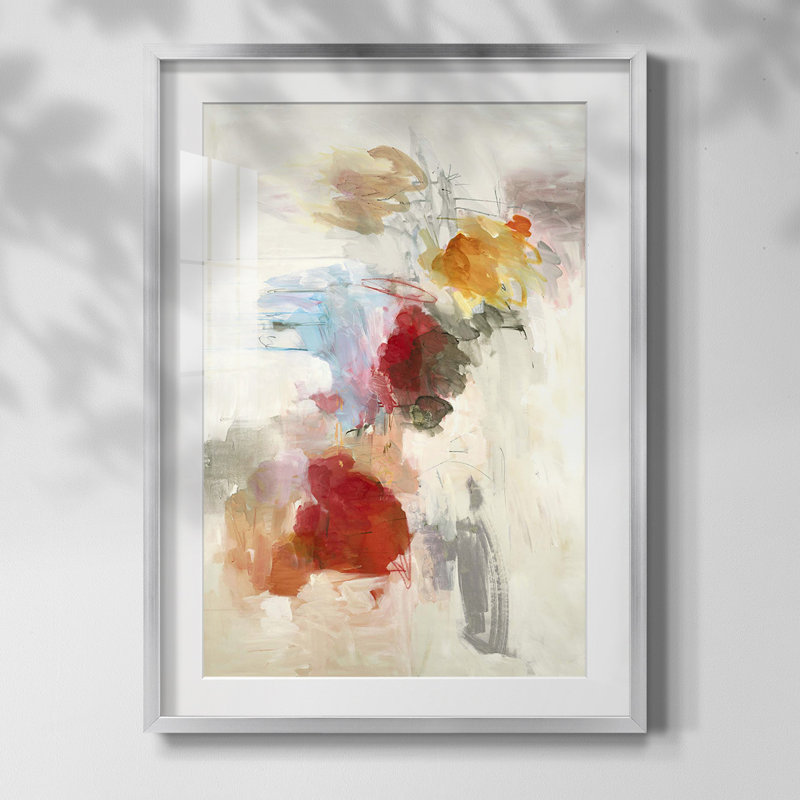 «Many Layers II», reproduction encadrée, Oui, Blanc, Papier avec cadre argenté