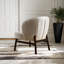 Chaise d'appoint avec dossier capitonné et base en bois massif-169105120
