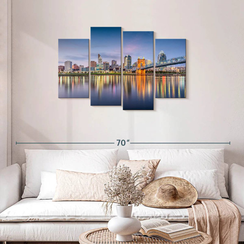 Hannes Cincinnati City Skyline, H 27 po x l 43 po