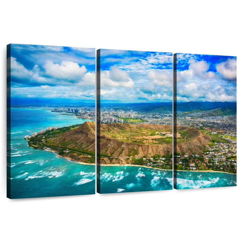 Gillard Diamond Head Hawaii, H 28 po x l 45 po