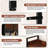 5 Tier Bookshelf, Reversible Corner Bookshelf, 65" Industrial Wooden l Shaped Bookcase with 10 Open Shelves and Metal Frame, Corner Shelf Storage Rack with Baffles Etagere for Living Room Home Office