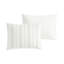 100% coton très grand - blanc / gris avec coussins décoratifs et jupe de lit surdimensionnée pour une chambre à coucher relaxante