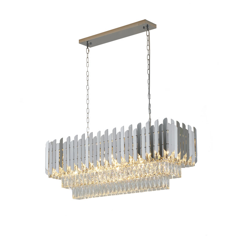 Lustre en cristal 12 lumières Modern , Chrome