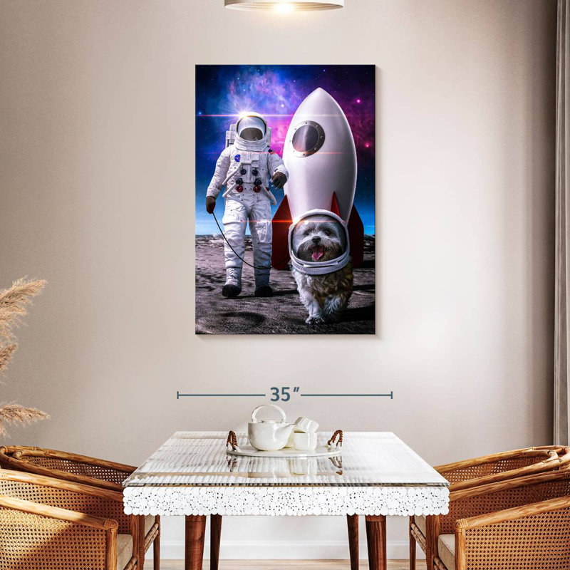 Oberle Just Walking A Space Dog Screen, 45" H x 30" W