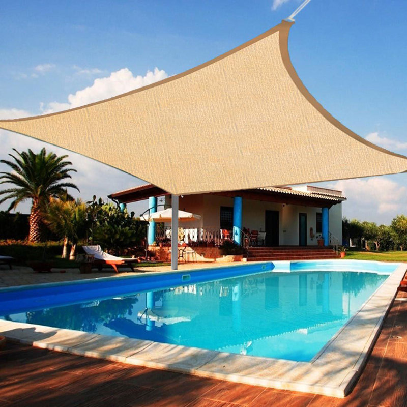 Sun 20' Square Shade Sail, 20 ft. x 20 ft., Light Brown