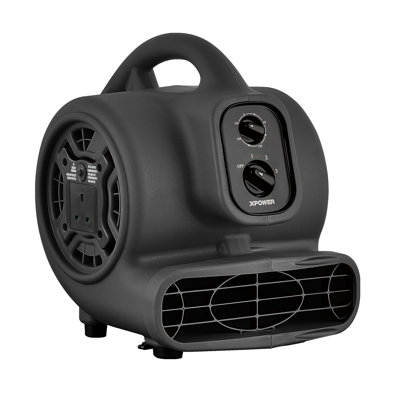 XPower P-230AT Mini Mighty Centrifugal Air Mover Carpet Dryer Floor Fan Blower Stackable Daisy Chain for Water Damage Restoration Janitorial Plumbing Home Use