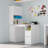 Modern White Workbench With Pegboard & Mobile Storage