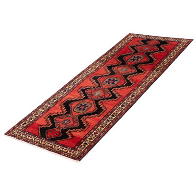 Tapis de couloir unique en laine noué à la main 3 pi 7 po x 9 pi 7 po nouvel âge Jesselee