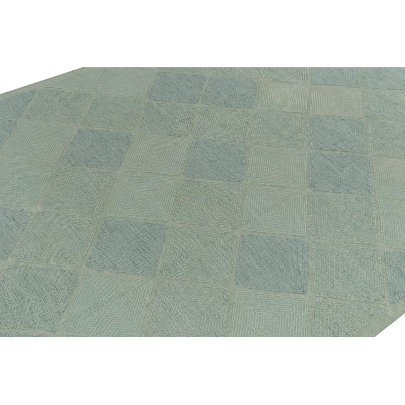Scandinavian Wool Geometric Area Rug, Rectangle 9' x 12'