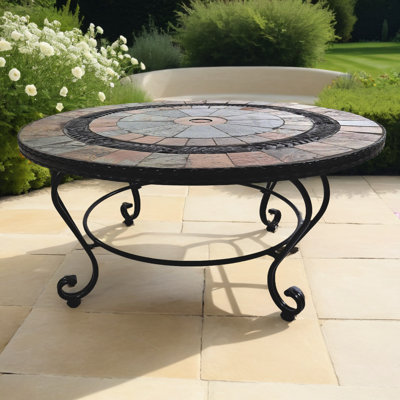 VILLENA Garden Stone Mosaic Coffee Table
