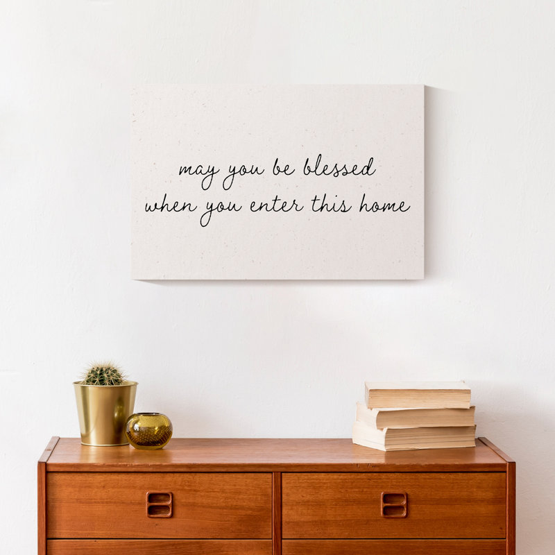 «May You Be Blessed», reproduction sur toile, H 12 po x l 18 po
