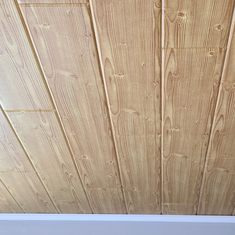 Glue Up Styrofoam Ceiling Planks For a Stunning Shiplap look with easy installation, Pack of 24