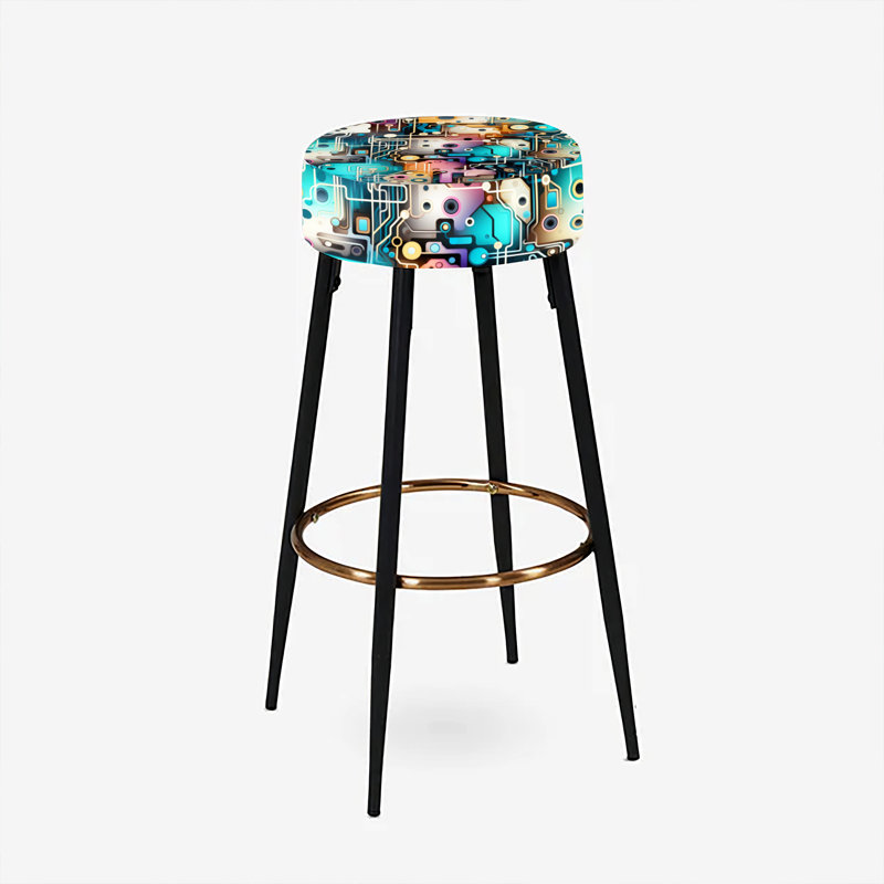 Gaille - Ensemble de 2 tabourets de bar géométriques