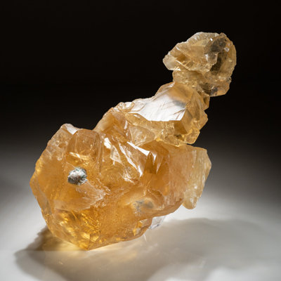 Golden Calcite from Tieshan District, Huangshi Prefecture, Hubei Province, China