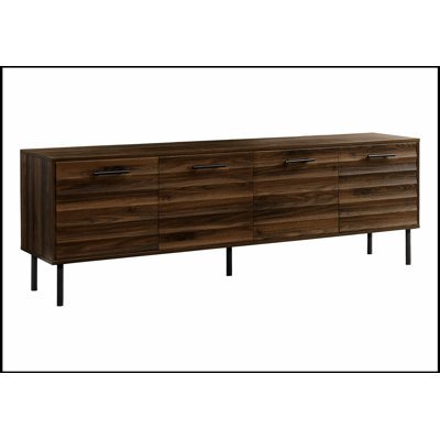 72 Inch Transitional TV Stand with Laminate Finish and Metal Legs, Ample Storage for Media and Entertainment Essentials