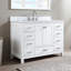 Ensemble de meuble-lavabo simple et moderne de 48 po avec comptoir et dosseret en marbre de Carrare italien Covin, entièrement assemblé Covin-117300916-117300915