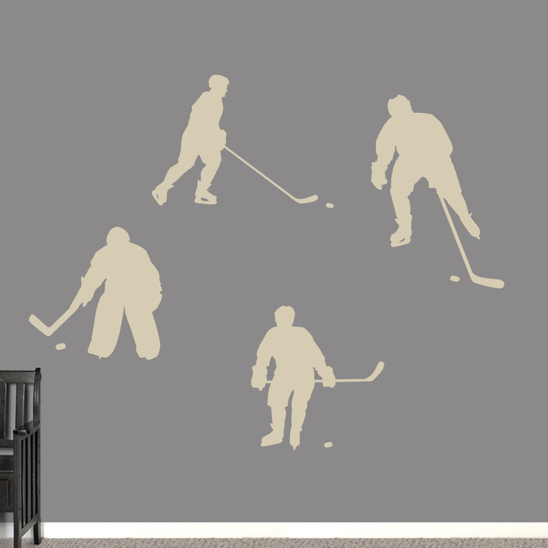 Adhésif décoratif hockey, Beige clair