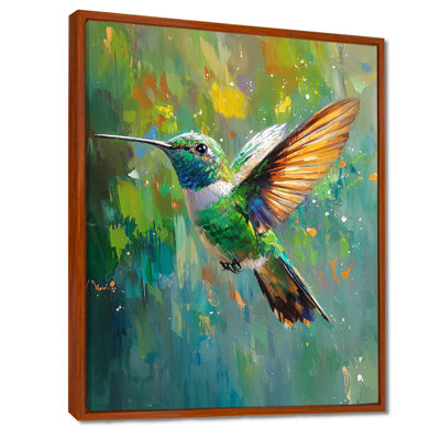 Allis Emerald Hummingbird Jewels In Flight II - Hummingbird, art mural