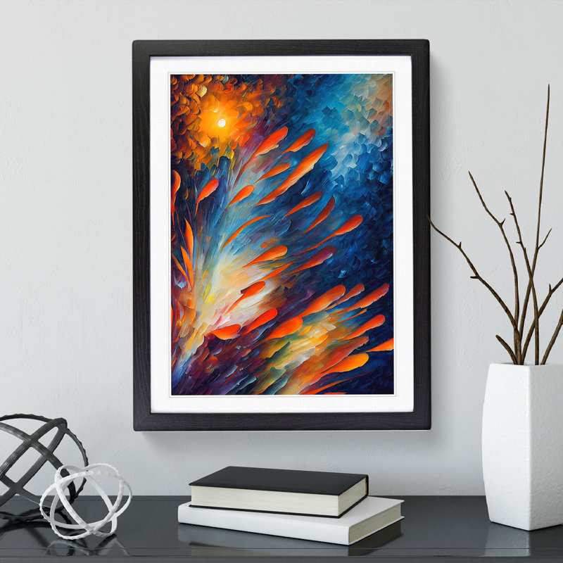 Beauty Of The Coral Reef No.2 - Single Picture Frame Print, Black, 64cm H x 46cm W x 2cm D