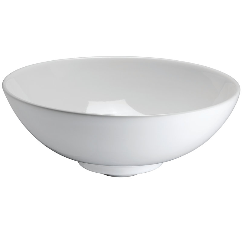 Lavabo de salle de bain vasque circulaire en céramique Diana, Blanc