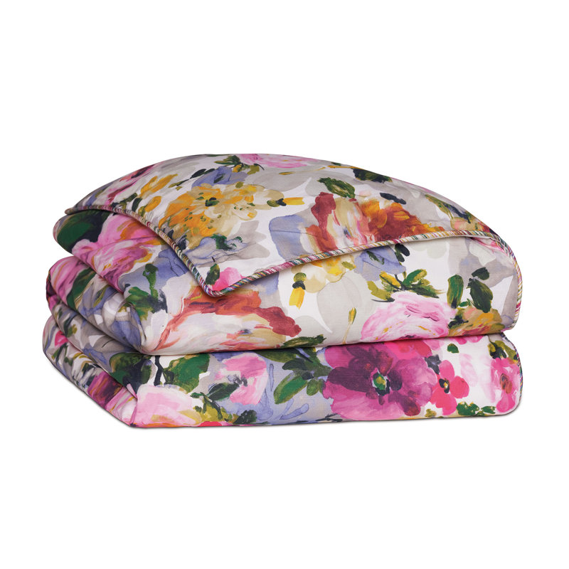 Tresco Floral Comforter, King Comforter, Button-Tufted