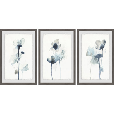 Midnight Blossoms IV - Ensemble de 3 cadres photo