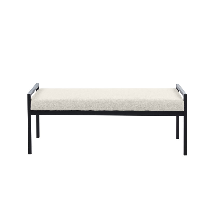 Banc rembourré Loxe, Sherpa crème
