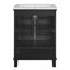 Meuble-lavabo avec lavabo simple, 1 tiroir et 2 portes à fermeture en douceur-257371317