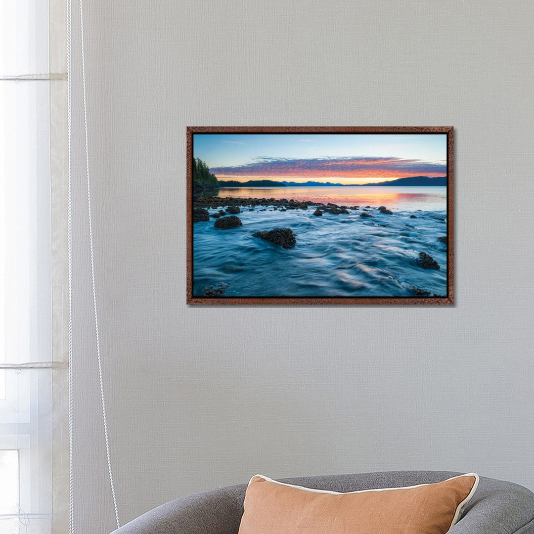 Landscape With Coastline Under Moody Sky At Sunset, British Columbia, Canada 1PC6