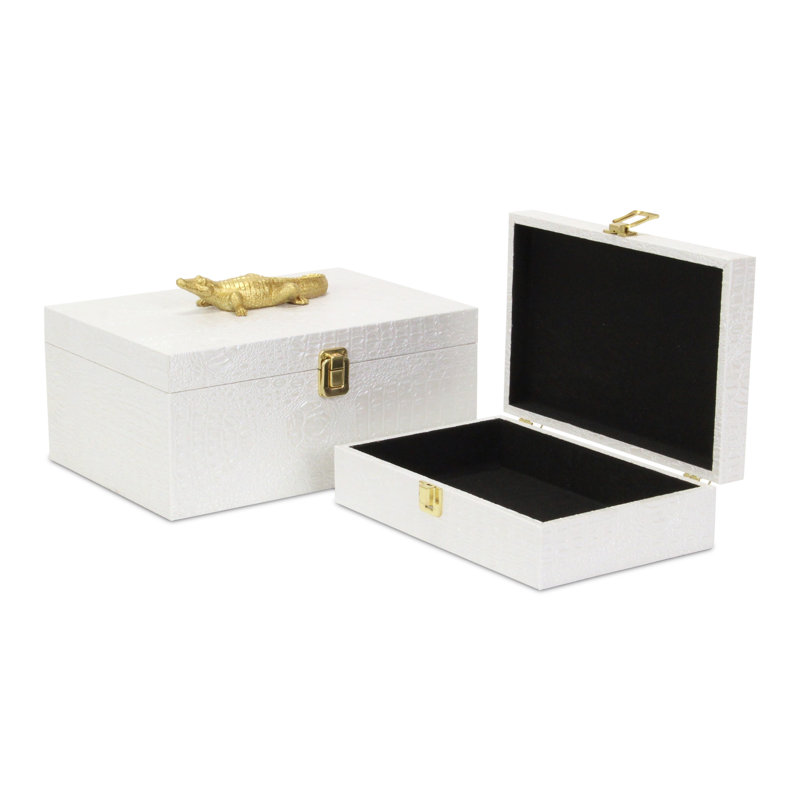 Ensemble de boîtes rectangulaires Canorus, Blanc