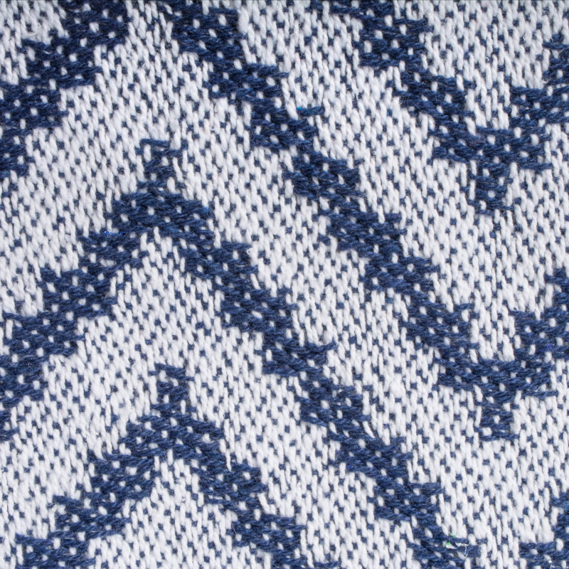  Jeté en coton à chevrons, Bleu nautique