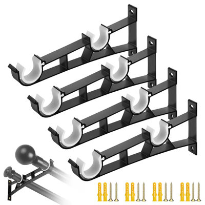 4Set double curtain rod bracket,Curtain Mounting Bracket