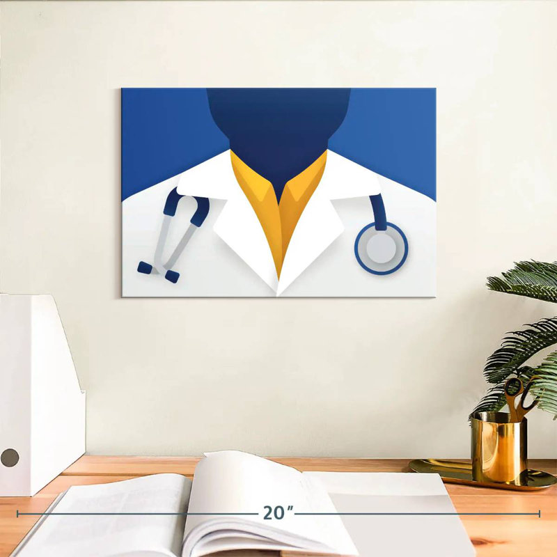 Illustration d'un médecin, H 8 po x l 12 po