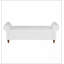 Banc de lit 63 po en tissu blanc crème Design simple, confortable et durable, banc multifonctionnel