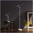 52.5-Inch LED Matte White Curvilinear S-Curve Spiral Tube Angled Floor Lamp