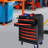 20" Metal Tool Chest With 7 Drawers - Bearing Slides, Robust 7 Cabinet Bearing, Lockable, Black&Red Finish