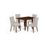 Cet ensemble de salle à manger 5 pièces comprend une table de salle à manger rectangulaire avec Dropleaf et 4 chaises Parson revêtues de tissu de lin, acajou-344159449-344159451-344159450