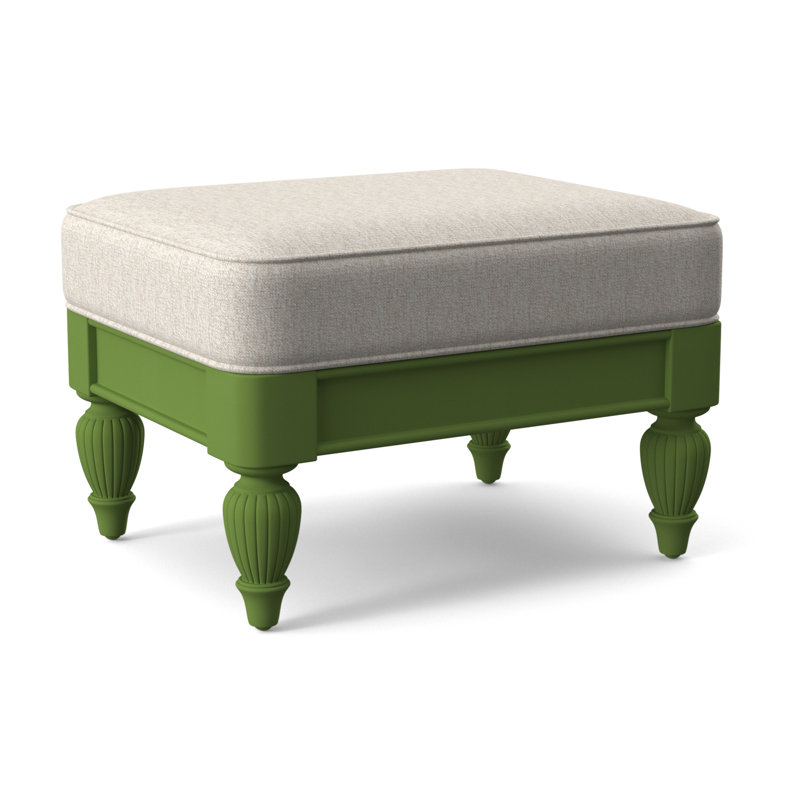 Grand View Ottoman, Java Finish, Snow Crypton Performance; 0884-91