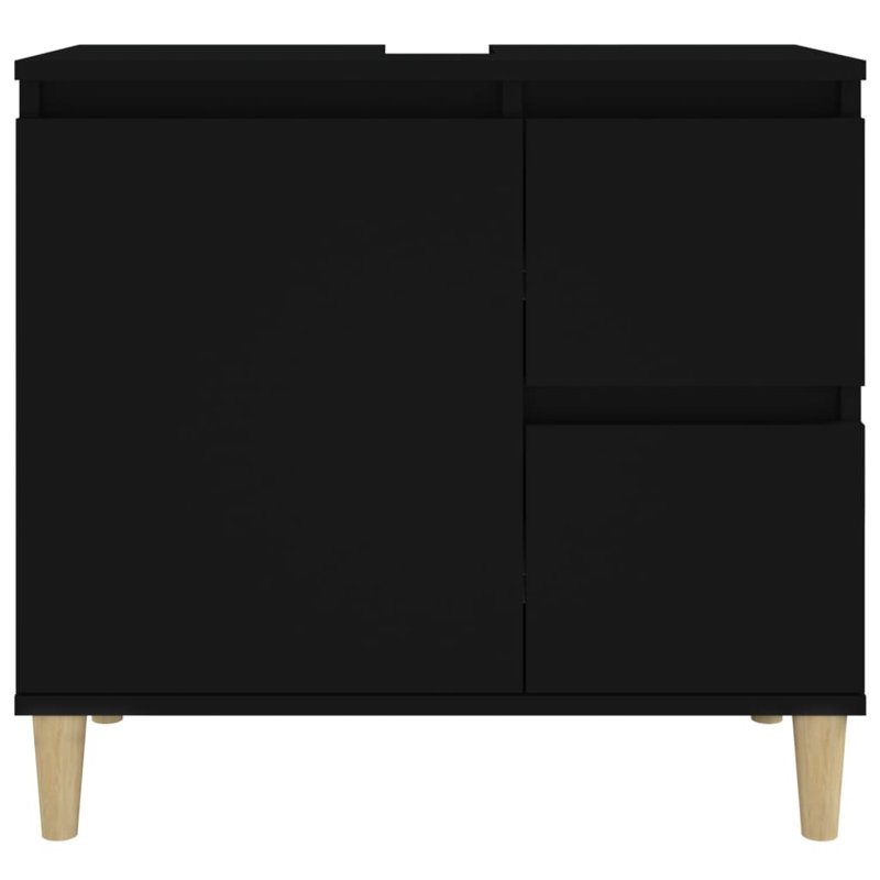 Lillyella Freestanding Bathroom Cabinet, Black