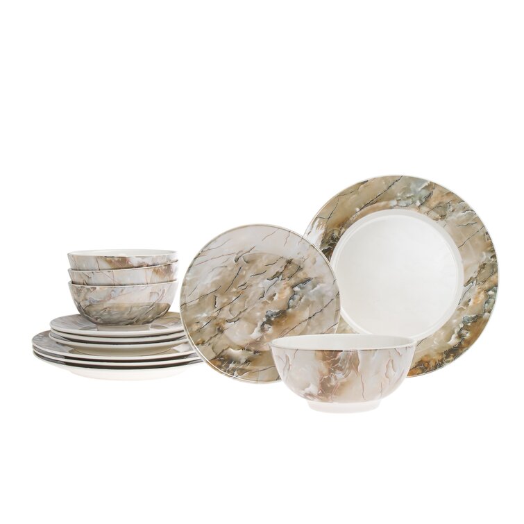 Godinger Silver Art Co Godinger 12 Piece Dinnerware Set, Service for 4 &  Reviews